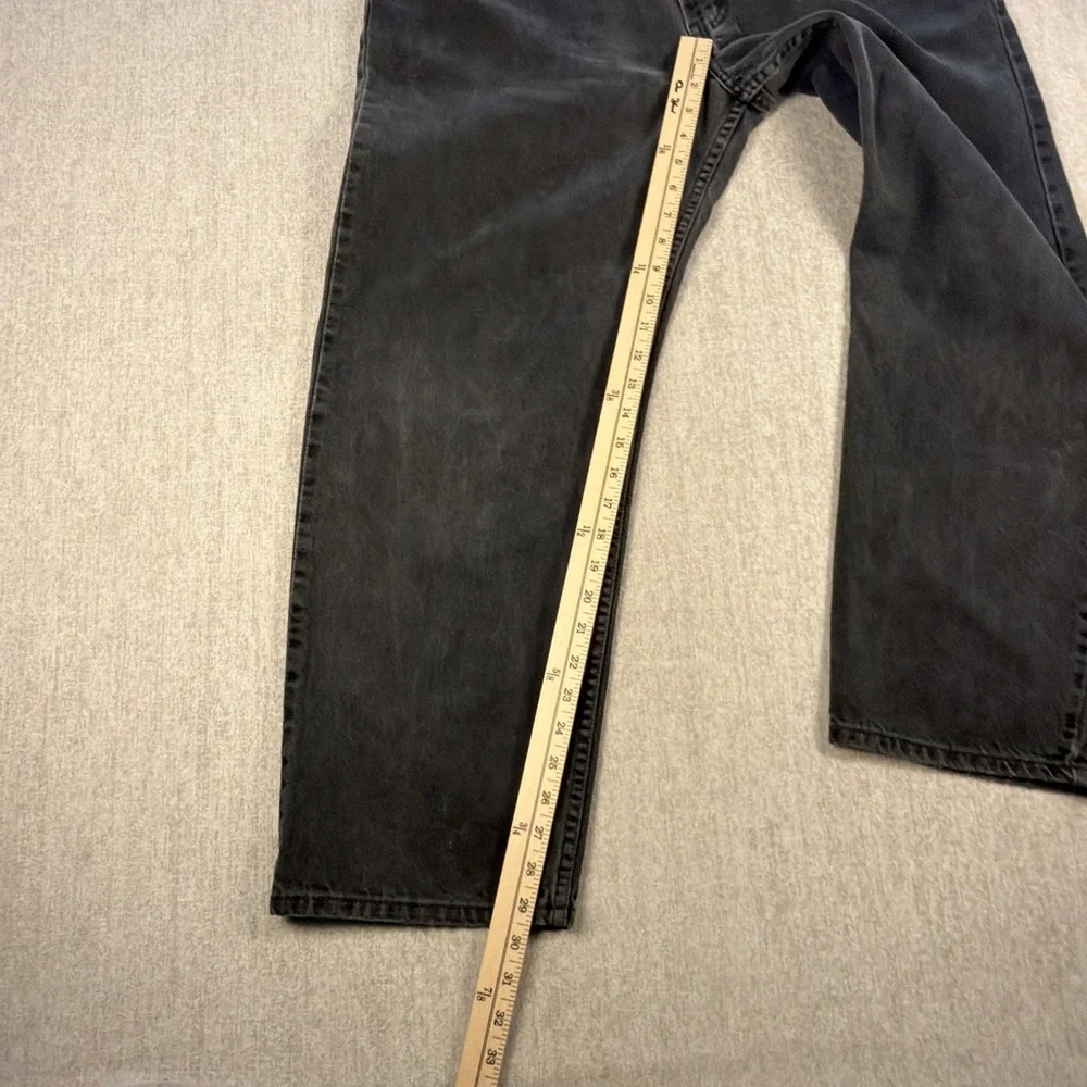 Levis 550 Jeans Mens‎ 38x30 Black Relaxed Fit Denim Distressed Modern Black wing